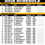 Free Nfl Schedule Printable Calendar Printables Free Blank