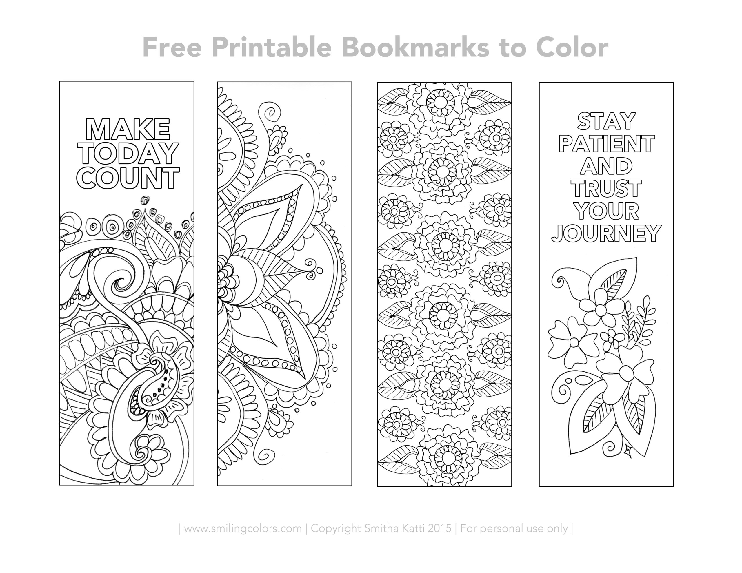 Free Printable Bookmark Templates To Color Google Search Bookmarks 