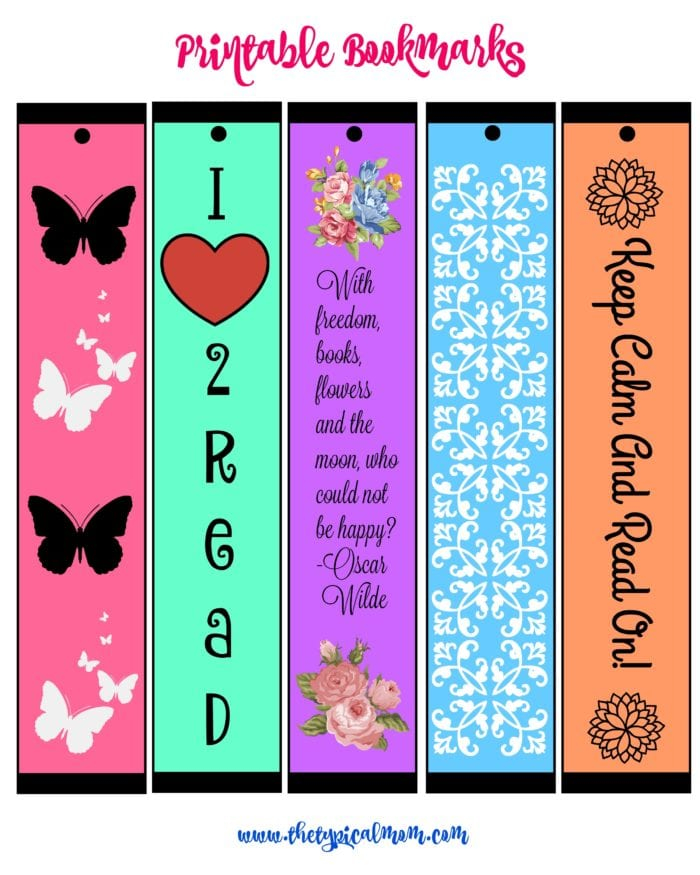 Free Printable Bookmarks The Typical Mom