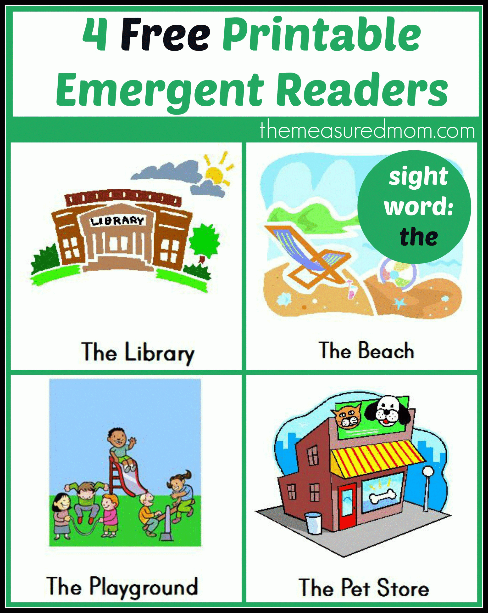 Free Printable Emergent Readers Sight Word the The Measured Mom