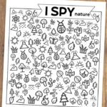 Free Printable I Spy Nature Game Paper Trail Design Nature Games