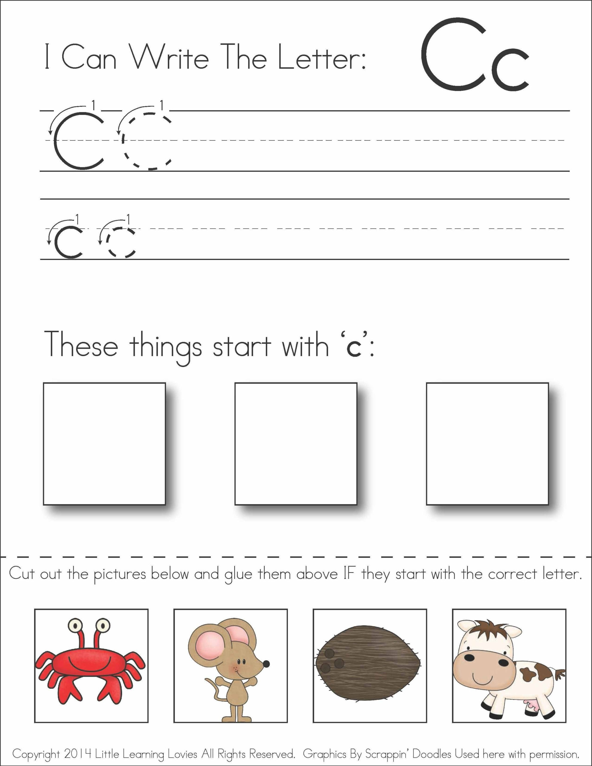 Free Printable Kindergarten Worksheets Cut And Paste Free Printable