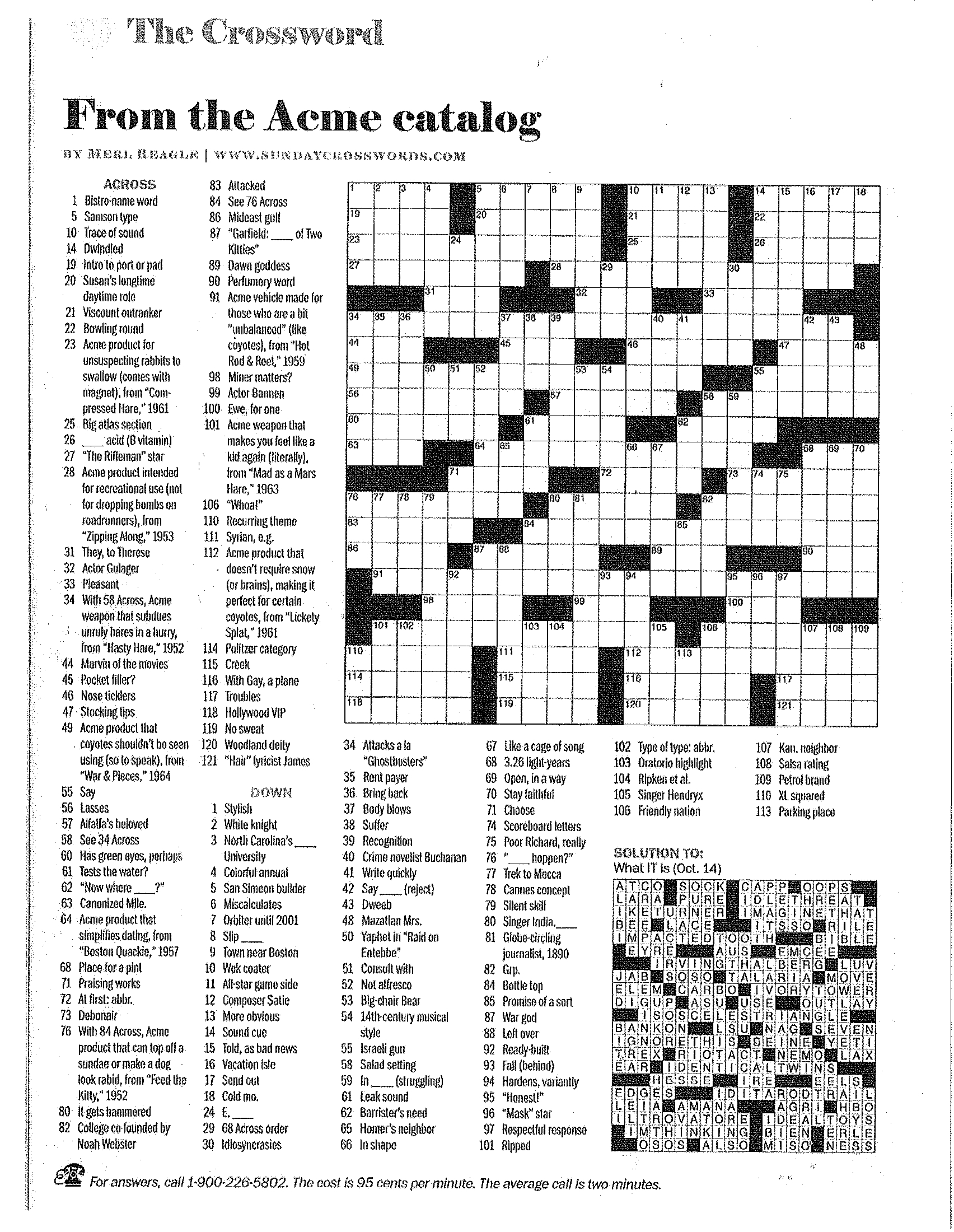 Free Printable Merl Reagle Crossword Puzzles Printable Crossword Puzzles