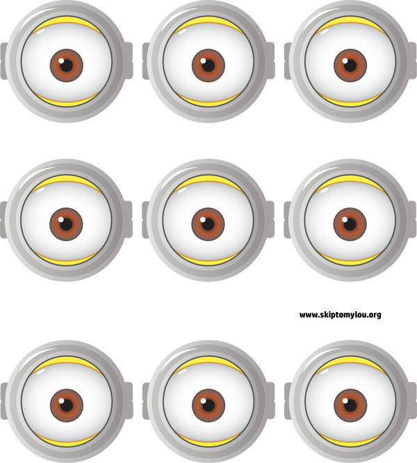 Free Printable Minion Goggles For Drinking Cups Skip To My Lou