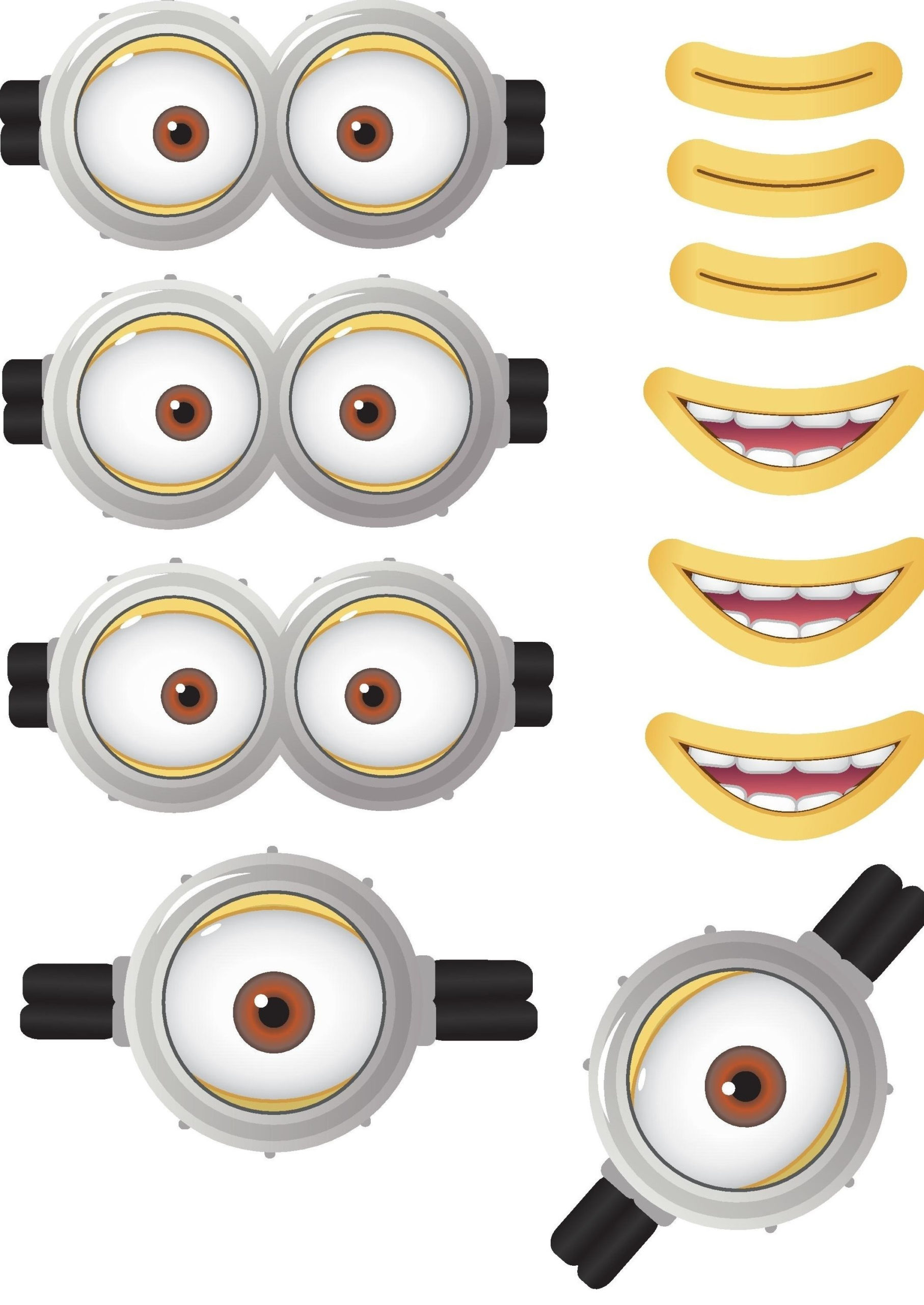 Free Printable Minion Goggles Minions Para Imprimir Ojos De Minions 