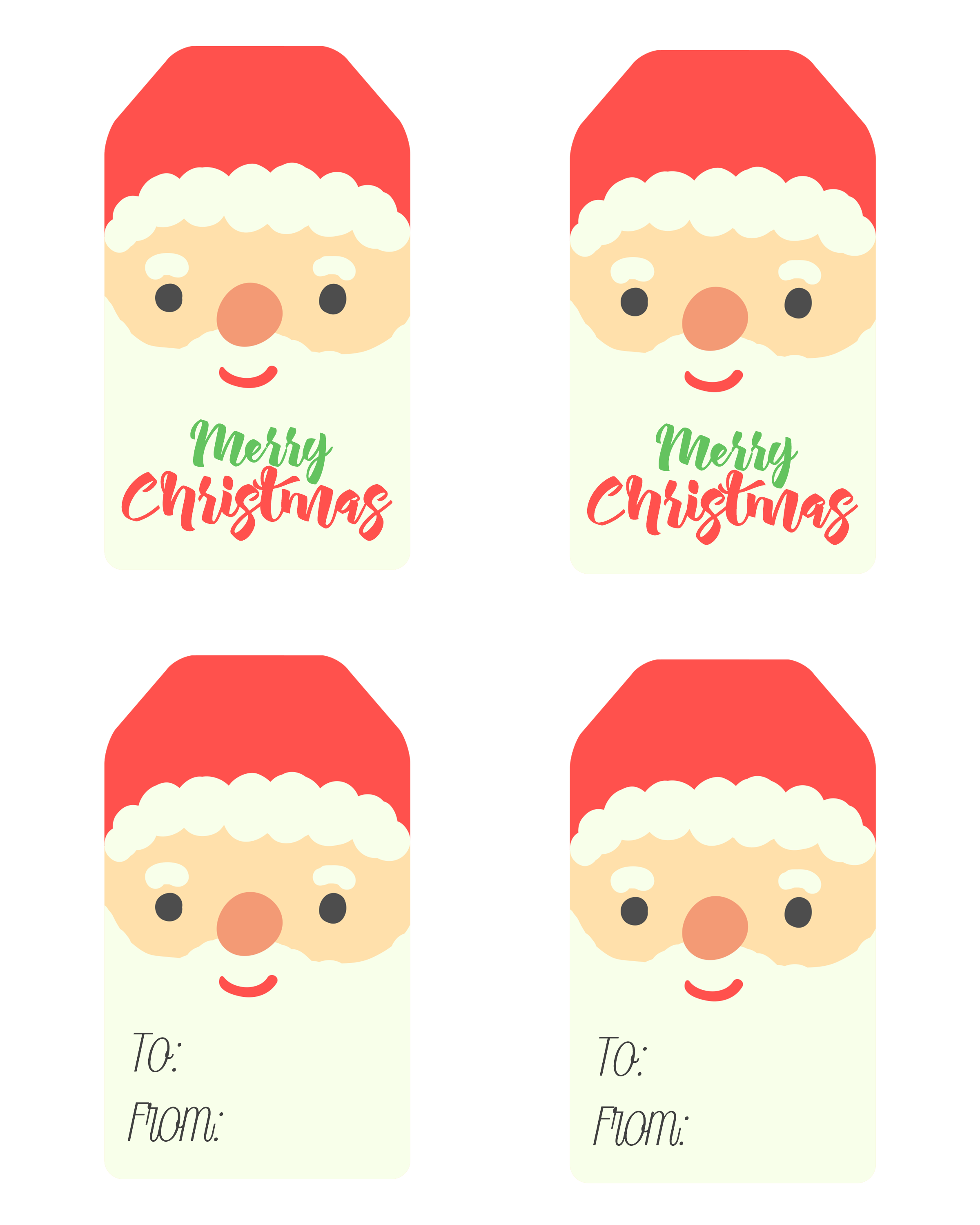Free Printable Santa Claus Tags The Cottage Market