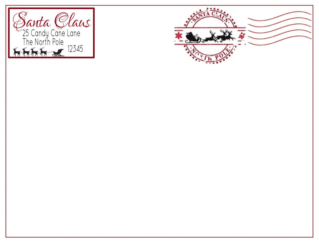 Free Printable Santa Envelopes North Pole Free Resume Templates