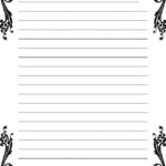 Free Printable Stationery Templates Deco Corner Lined Stationery Free