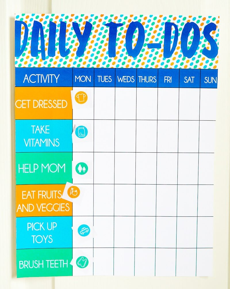 Free Printable Toddler Chore Chart And Stickers Play 
