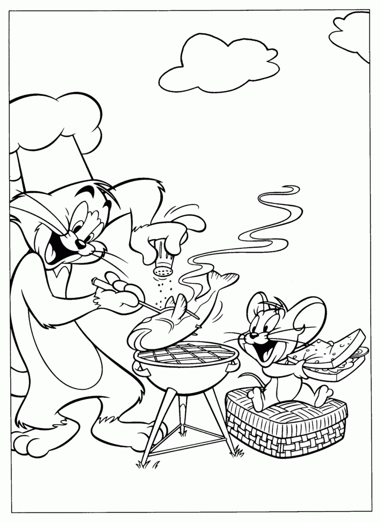 Free Printable Tom And Jerry Coloring Pages For Kids