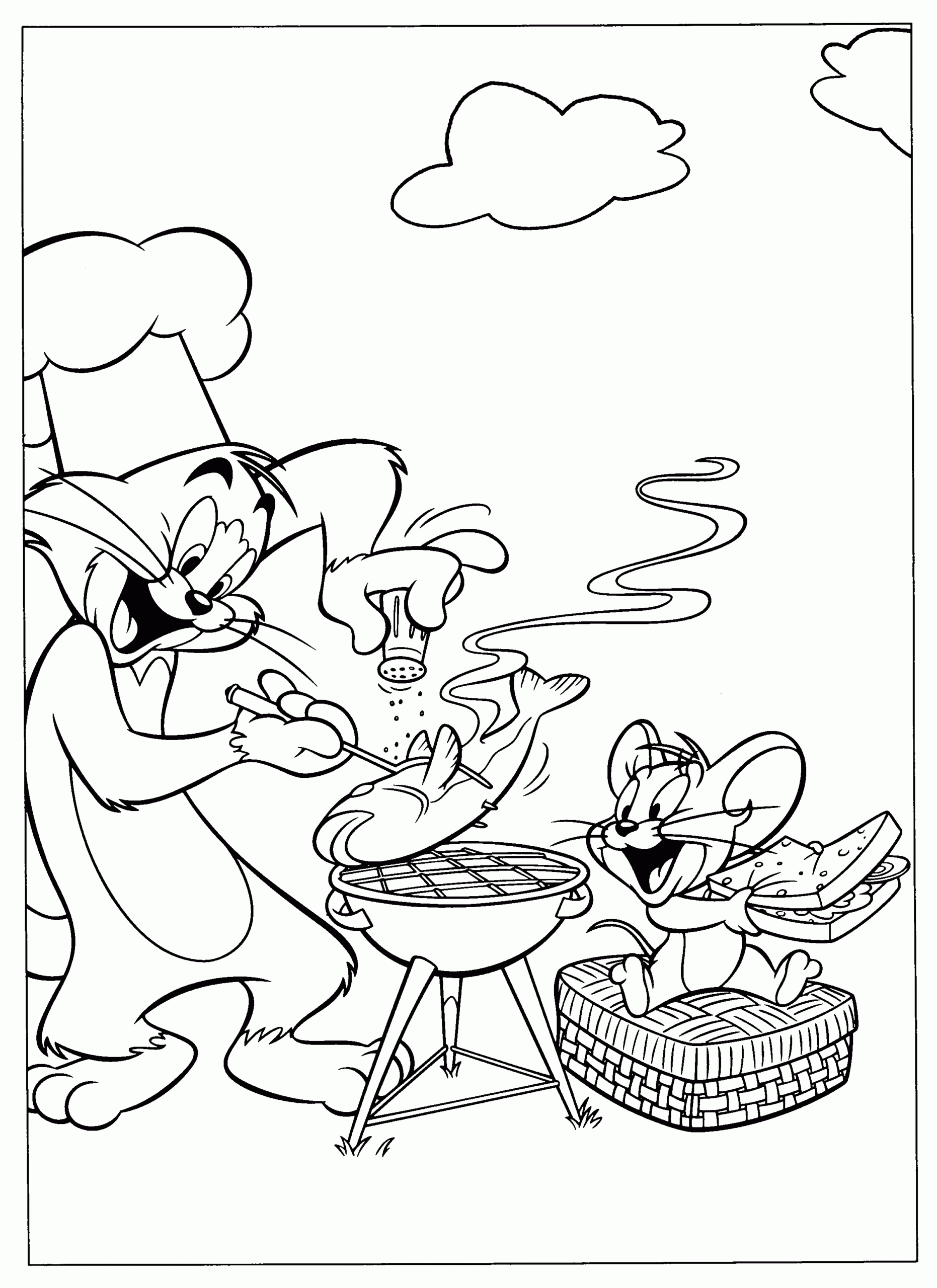 Free Printable Tom And Jerry Coloring Pages For Kids