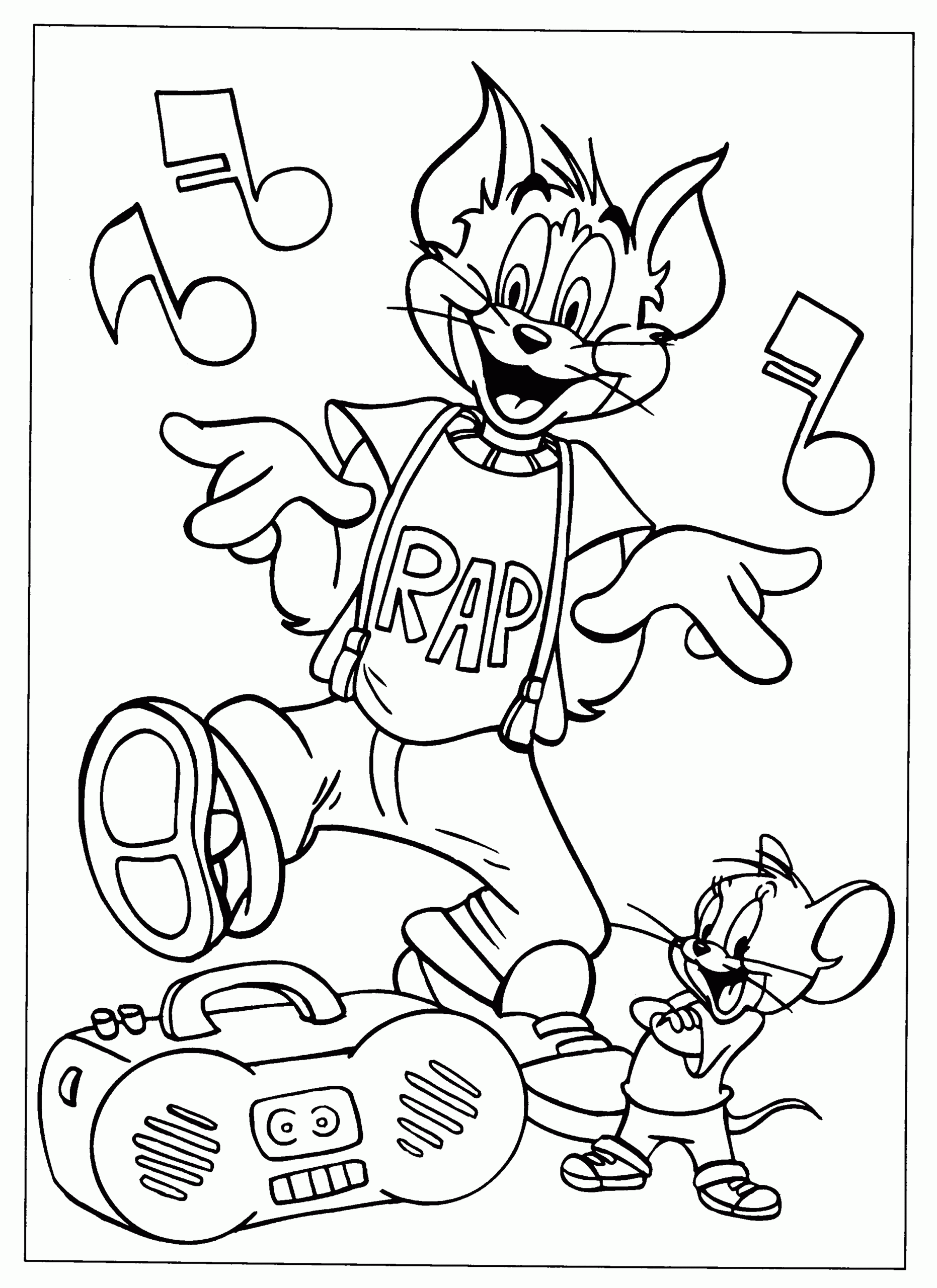 Free Printable Tom And Jerry Coloring Pages For Kids