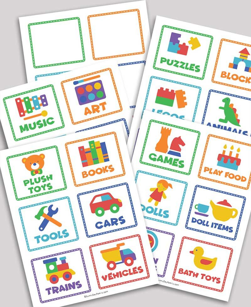 Free Printable Toy Storage Labels Toy Organizing Tips Printable 