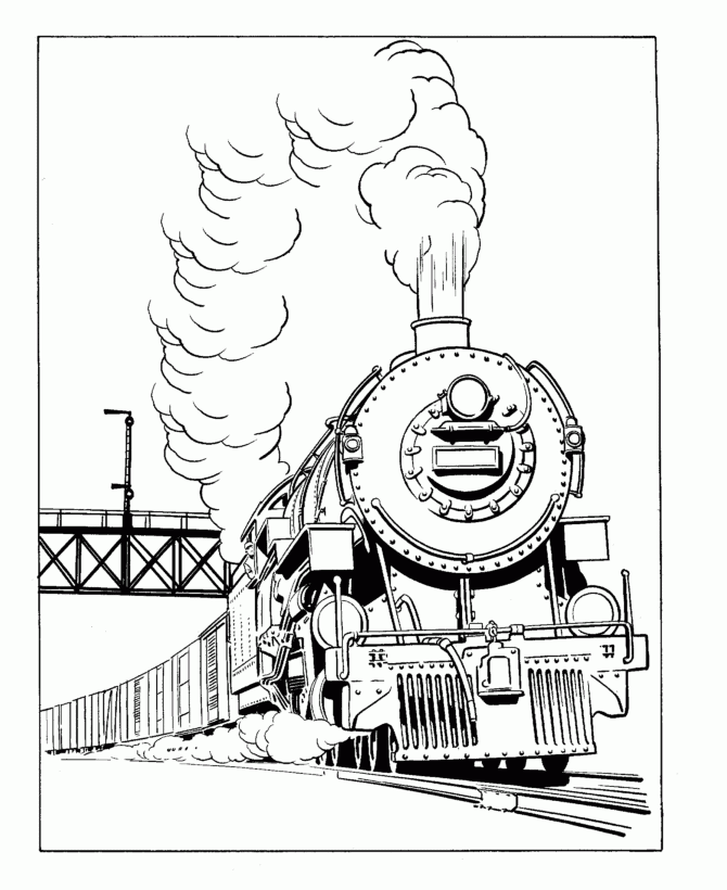 Free Printable Train Coloring Pages For Kids