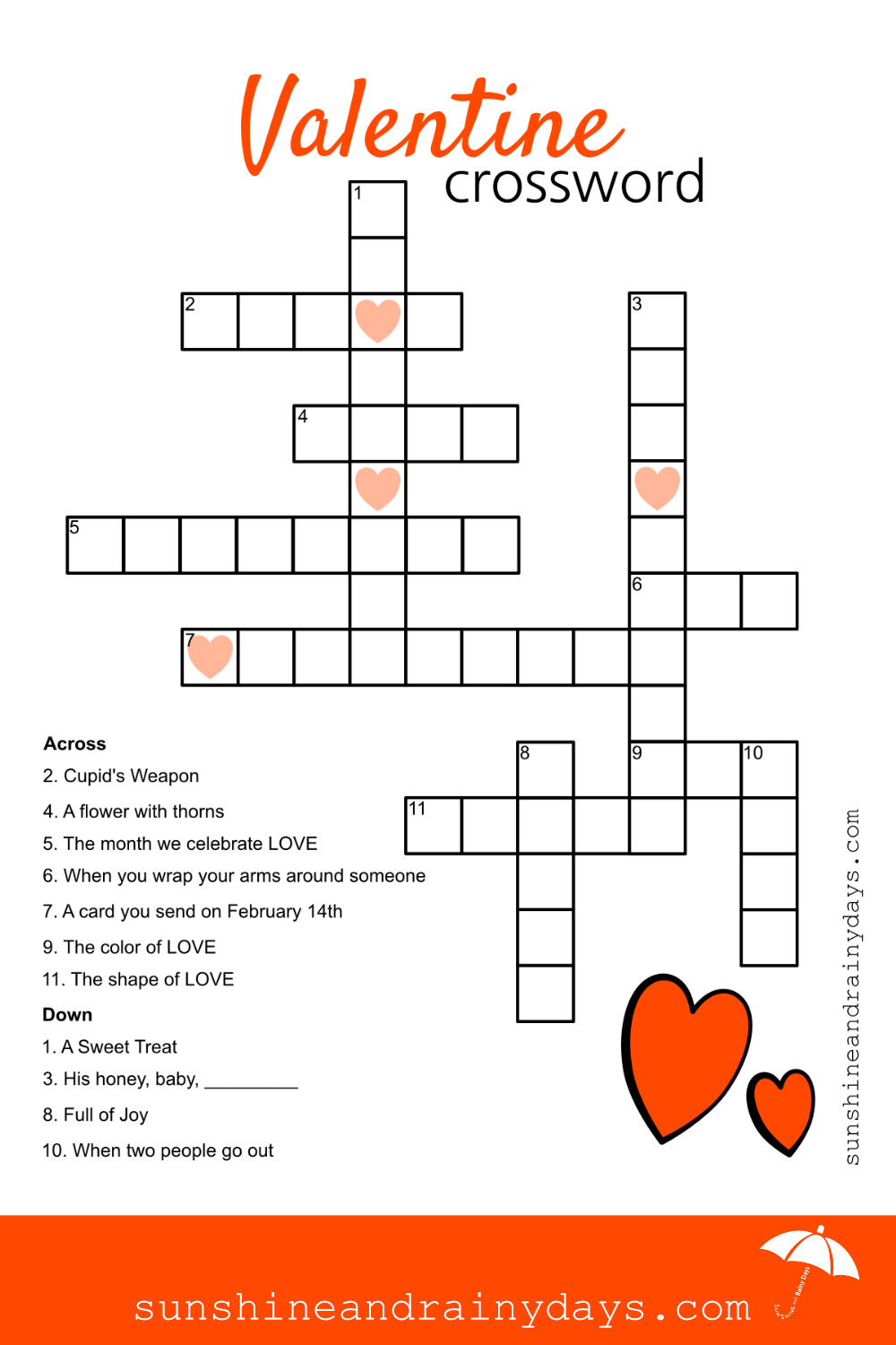 Free Printable Valentine Crossword Puzzles For Adults 