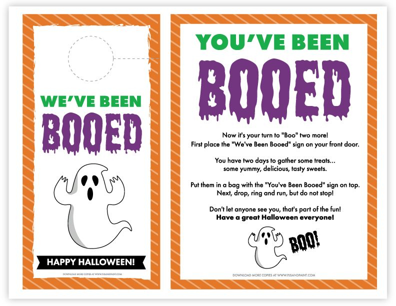 Free Printable You ve Been Booed Signs Boo Halloween Sign Booed 