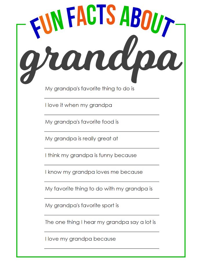 Fun Facts About Grandpa The Girl Creative
