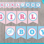 Gender Reveal Printable Baby Shower Banner Gender Reveal Etsy In 2020
