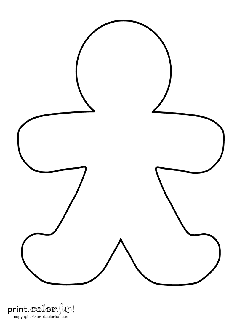 Gingerbread Man Print Color Fun Free Printables Coloring Pages 