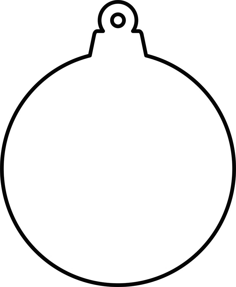 Hanging Ornament Blank Template Rooftop Post Printables