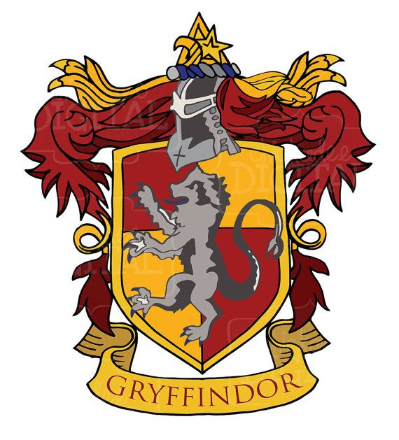 Harry Potter Gryffindor House Crest Clipart By ChickadeeDigital 5 00 