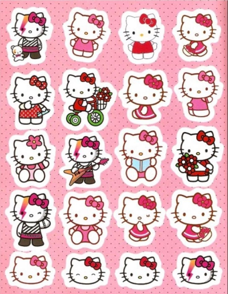 Hello Kitty Stickers Hello Kitty Printables Kitty Wallpaper Cat 