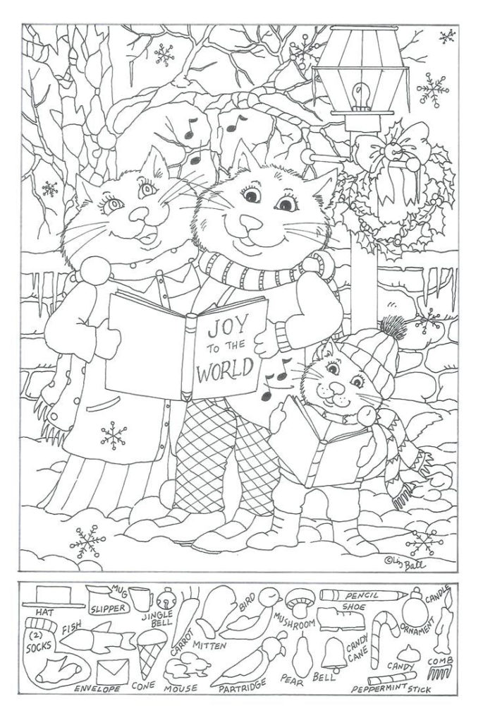 Hidden Pictures Free Printable Object Games For Christmas Puzzle Adults 