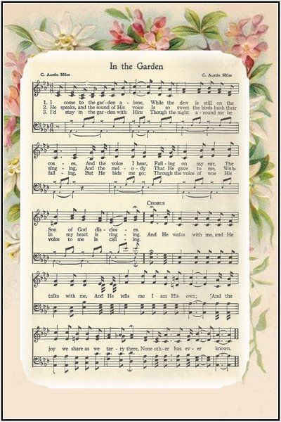 In The Garden Hymn Church Songs Gospel Song