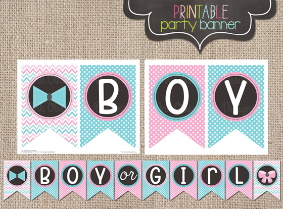 Ink Obsession Designs Gender Reveal Party Printable Invitations More