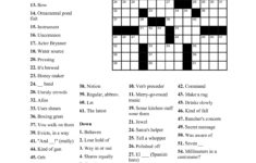 Interesting Crossword Puzzles Easy Printable Rubybursa Com Crossword