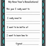 Kid Friendly New Year S Resolution Printable Family New Years Eve