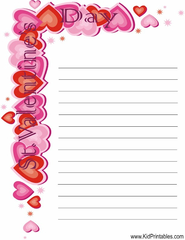 Kid Printables Printable Valentine s Day Stationery