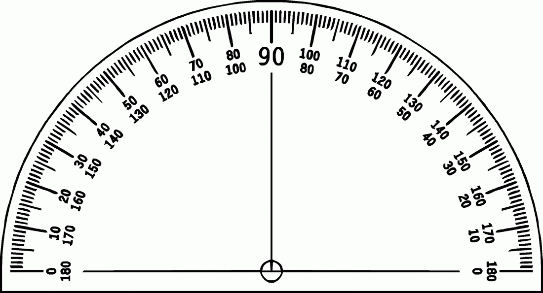 Large Small Printable Protractor 360 180 PDF 