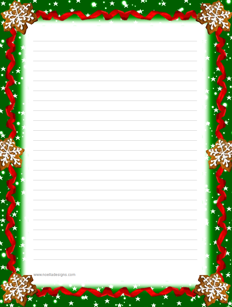 Lined Stationery 12 Free Christmas Printables 