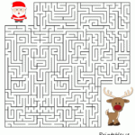 Maze Help Santa Find His Reindeer Free Printable