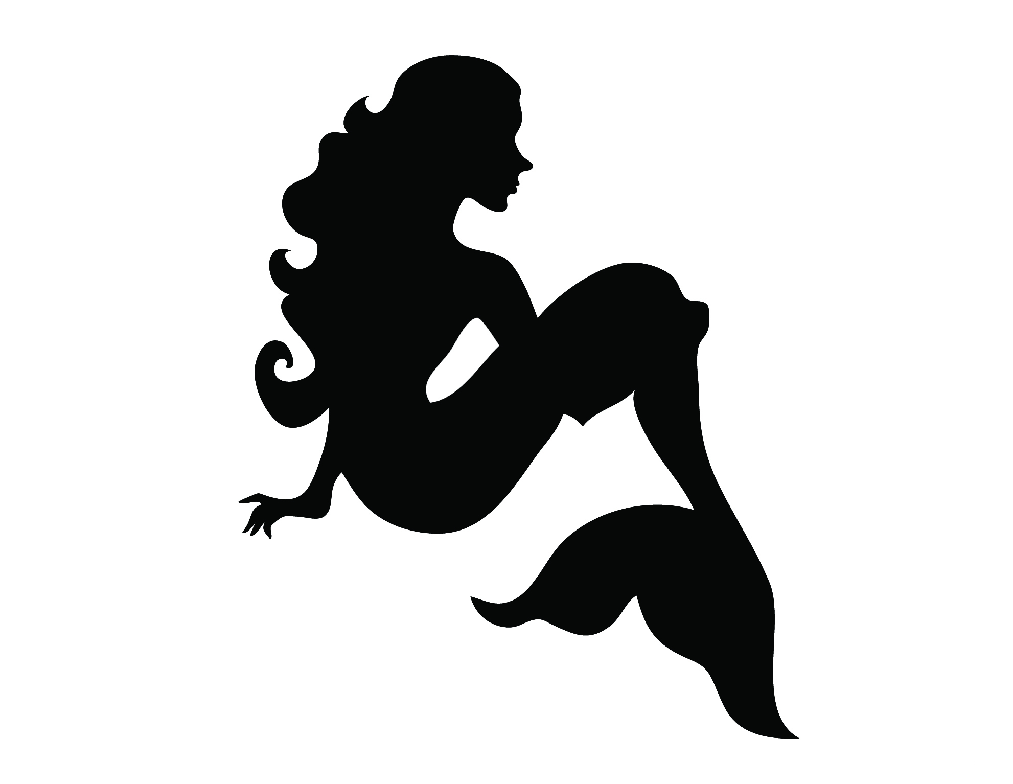 Mermaid Stencil ClipArt Best