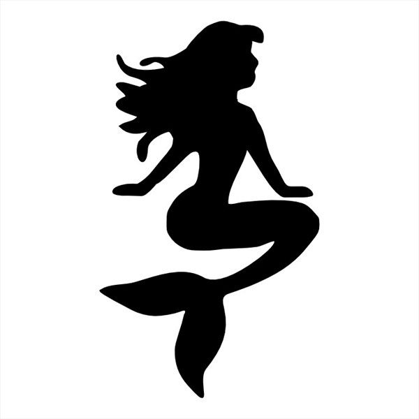 Mermaid Stencil Google Search Mermaid Tattoo Silhouette Clip Art 