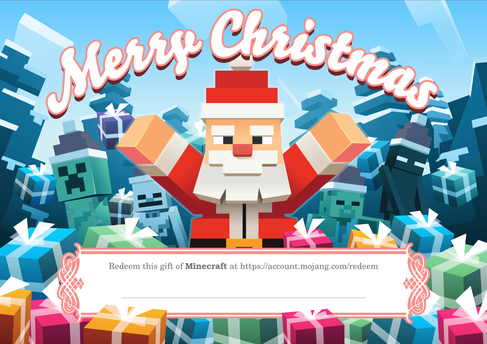 Minecraft Xmas Christmas Jigsaw Puzzles Christmas