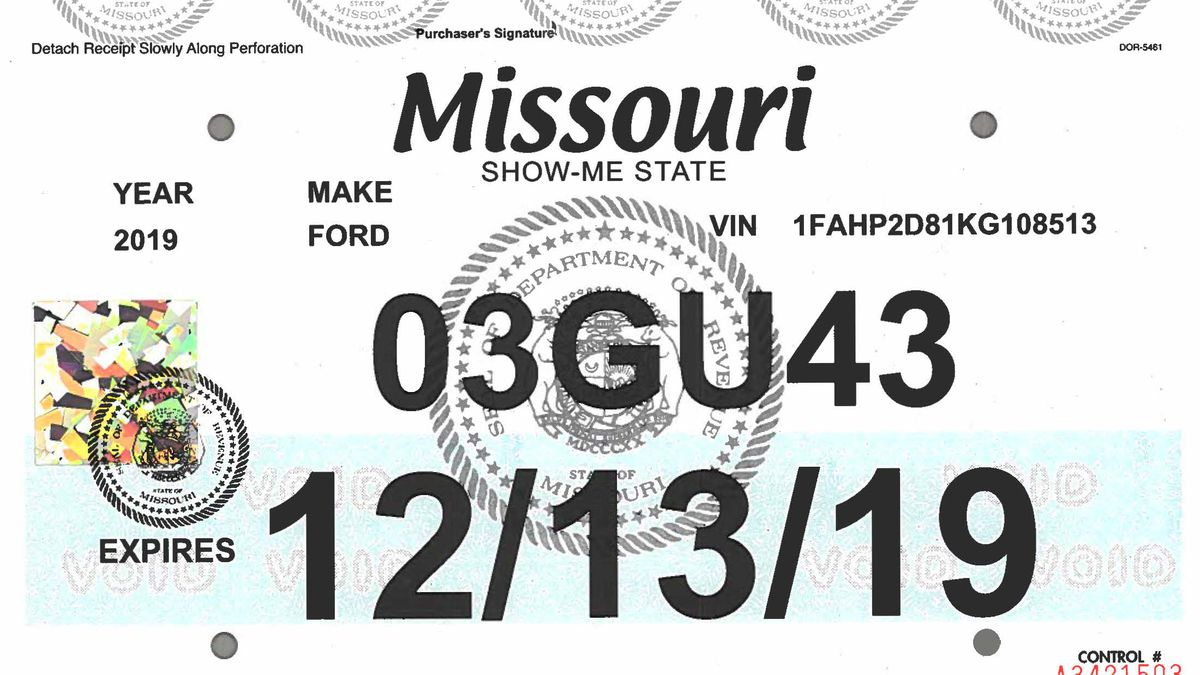 Missouri Dept Of Revenue To Add Security Measures To Temporary License 