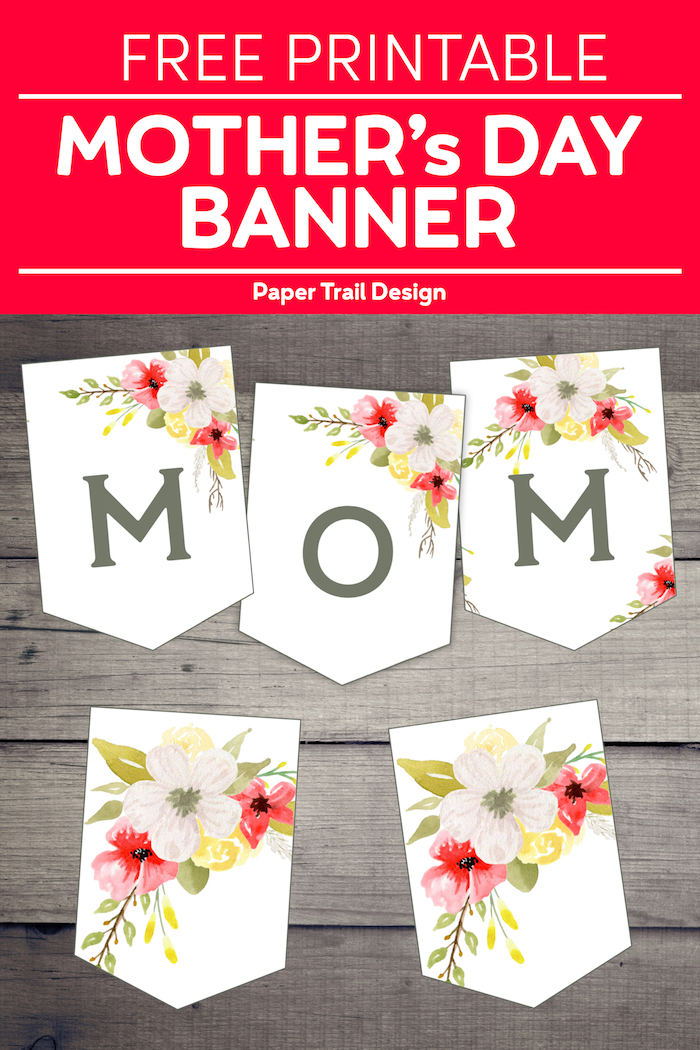 Mother s Day Banner Printable Paper Trail Design