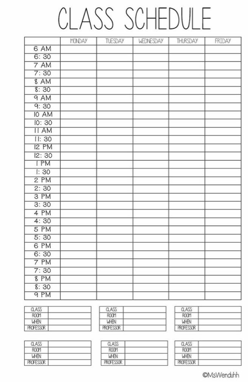 MsWenduhh Planning Printable Free Printable Inserts