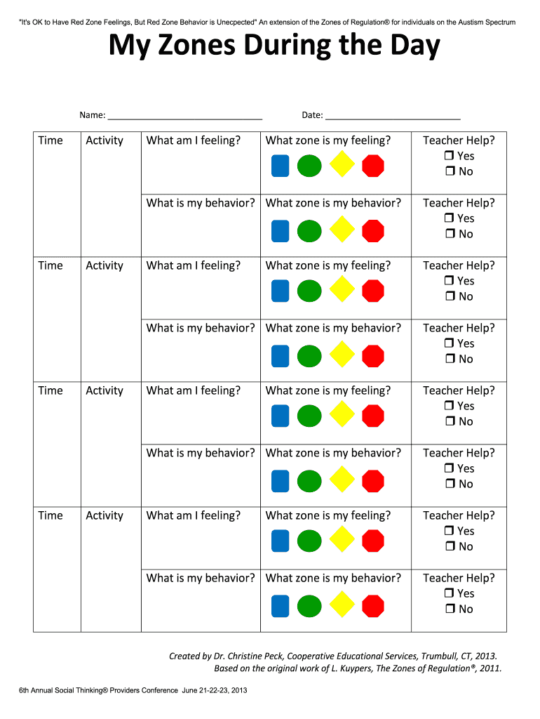 My Zones Fill Online Printable Fillable Blank PdfFiller