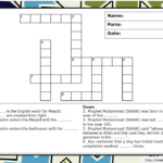 Nermeen S Blog Islamic Studies Crossword Suitable For Grades 3 And