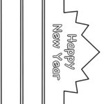 New Years Hat Paper Craft Black And White Template New Years Hat