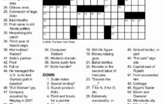 New York Times Sunday Crossword Printable