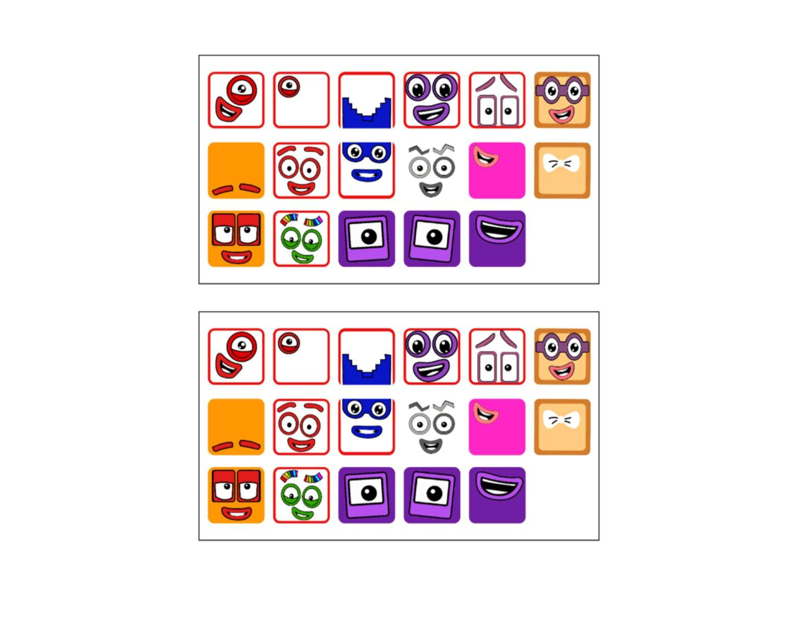 Numberblocks 11 20 Caras Para Bloques De 1 Pulgada Glossy Etsy Face 