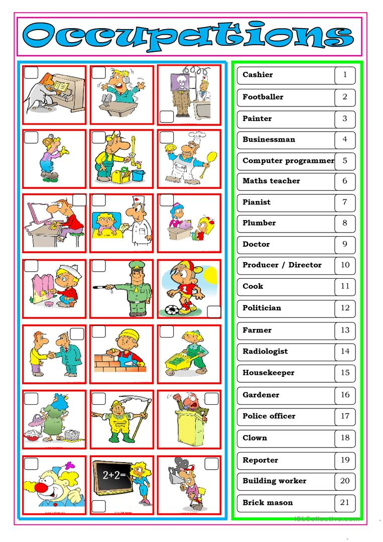 Occupations Worksheet Free ESL Printable Worksheets Made 