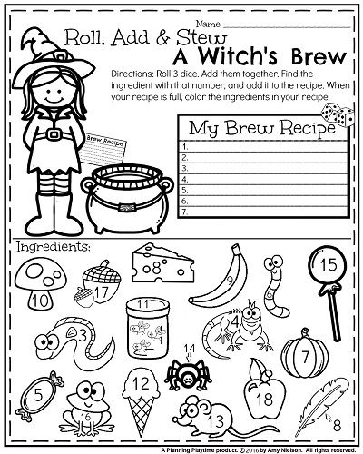 October First Grade Worksheets Planning Playtime First Grade Math 