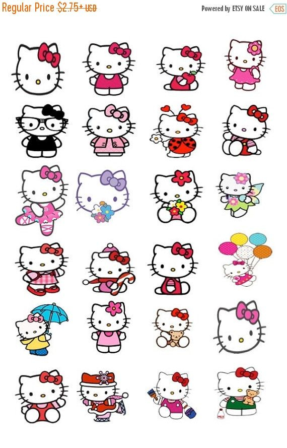 On Sale Hello Kitty Stickers Hello Kitty Printables Hello Kitty 