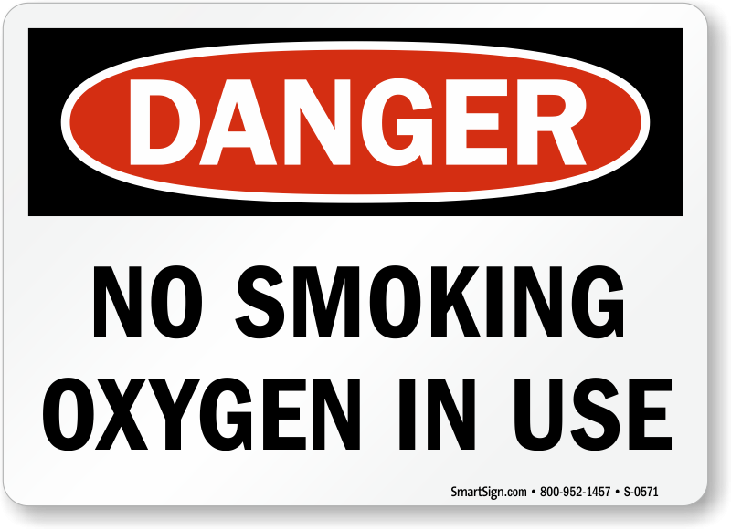 Oxygen In Use Signs MySafetySign